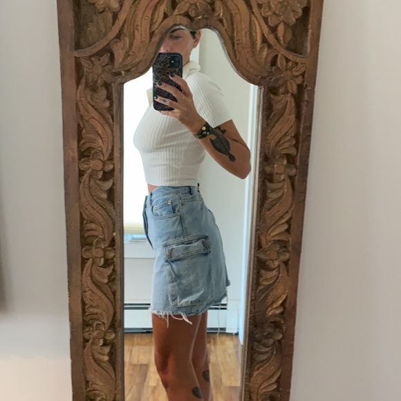Signature 8 cargo denim mini skirt size Medium - Picture 2 of 10